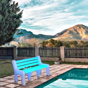 Băng ghế công viên phát sáng LED cho bênngoài, Băng ghế vườn bằng pinnhựa PE, Nhạc viện, Sân, Lawn hoặc Garden Ghế, có thể chịu 600 kg