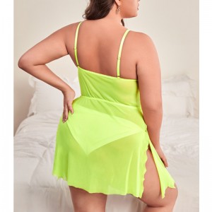 Hoa thêu hoa khe đùi caminighties sexynight váyngủ