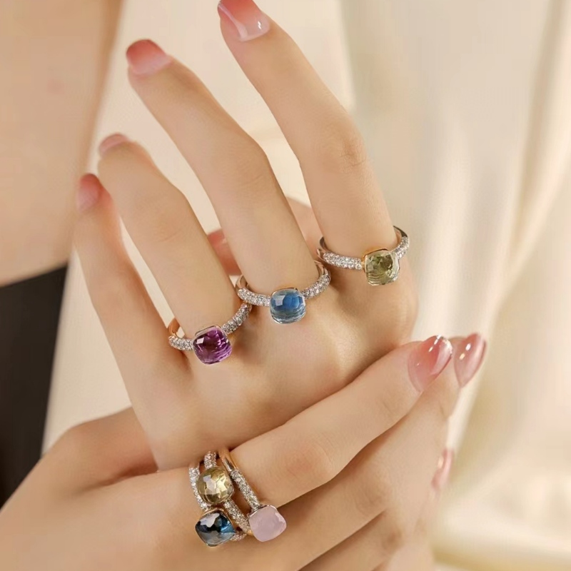 18k/14k/10k/9k vàng với vòng đá màu tựnhiên