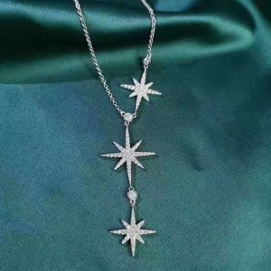 Vòng cổ Sterling Silver 925 STAR với Đá CZ cho Girls
