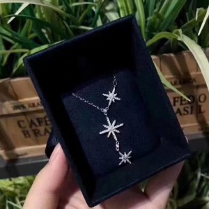 Vòng cổ Sterling Silver 925 STAR với Đá CZ cho Girls