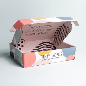 Hộp máy bay hai mặt màu hồng hình vuông quần áo tốc hành hộp áo thun hộp áo thun màu đa cỡ