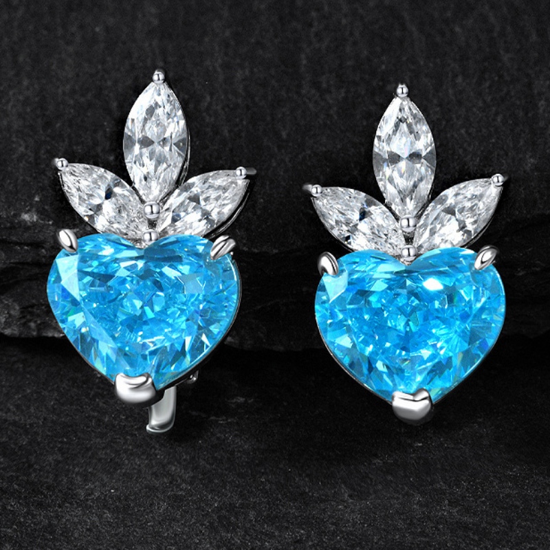 Bông tai kẹp tai mới hình trái tim