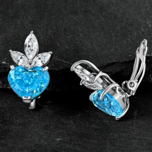 Bông tai kẹp tai mới hình trái tim