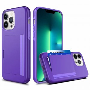 Thích hợp cho hộp điện thoại di động Apple iPhone13Pro, với hộp đựng điện thoại di động thiết kế thẻ tích hợp