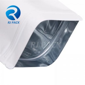 100% có thể tái chế kim loại đứng lên túi có khóa kéo