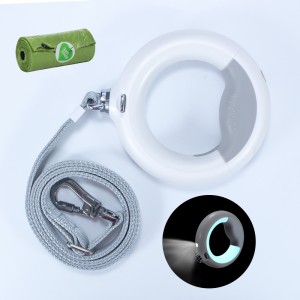 Tangle miễn phínhiệm vụnặng phản chiếu LED Chó Chó Lừng tích hợp trong túi Poop Bag Walking Walking Lough 360 tay tay cầm chống trượt miễn phí cho trẻ trung bình&Chó lớn