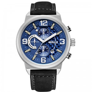 Baogela Men \\\\ sports da đen Quartz xem thời trang thời trang thời gian tương tự đồng hồ hiển thị