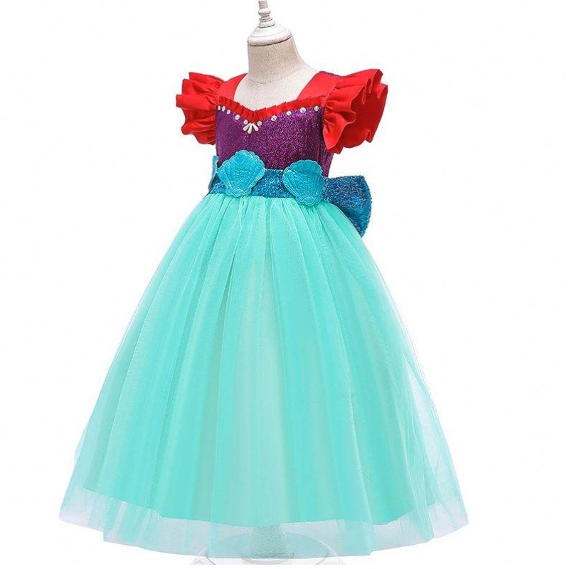 Baige Kids Mermaid Ariel Princess Girl Dress Halloween Hiệu suất Cosplay Trang phục MRY002