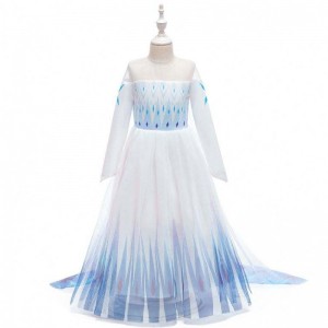Baige mới thiết kế các cô gái Anna White Dress Cosplay Party Dress Up Princess Elsa Phim Children Quần áo