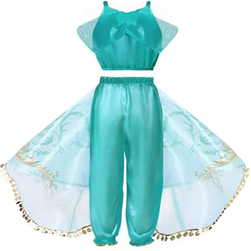 Cô gái trang phục trẻ em trang phục Halloween trang phục cosplay quần áo Lil Girls Princess Jasmine Party Dress