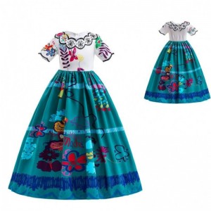 Baige Girls Trang phục ưa thích cho Halloween Princess Encanto Mirabel Dress Carnival Party Party Trang phục cho các cô gái