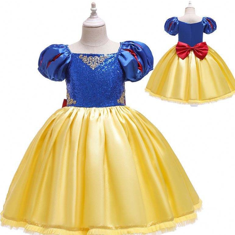 Baige mới đến tay áongắn Snow White Frock Girl Christmas Halloween Party Dress D0677