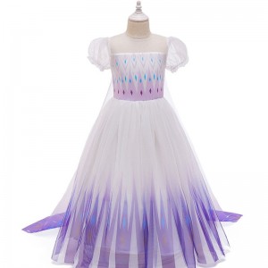 Công chúa mới Anna Elsa 2 Dress for Kids Birthday Party Blue váy
