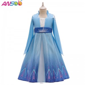 Ansoo Kids Elsa Princess Dress Halloween Cosplay Fancy Party Dress Up Anna Elsa Trang phục cho các cô gái