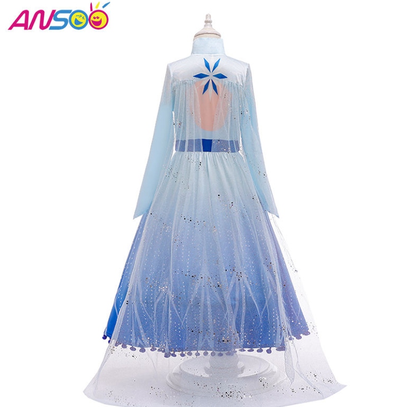 Ansoo Hot Sale Elsa Anna Cosplay Trang phục 3PCS A Set Girls Phim Princess Dress cho các cô gái 2-13 tuổi