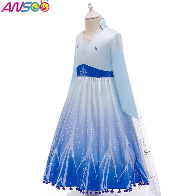 Ansoo Hot Sale Elsa Anna Cosplay Trang phục 3PCS A Set Girls Phim Princess Dress cho các cô gái 2-13 tuổi