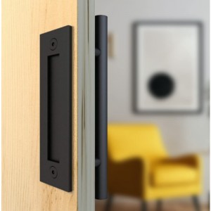 BH001 Black Round Door cửa kéo tay cầm cửa trượt, tay cầm cửa gỗ