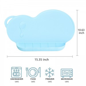 Silicon không dính tay di động di động để tái sử dụng cho trẻ em trong quán ănnhỏ