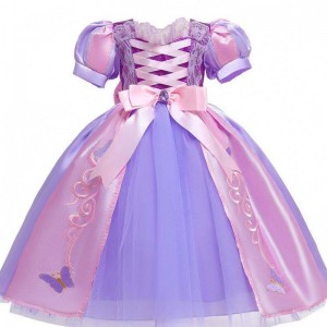 Baige Halloween Trang phục trẻ em Bữa tiệc sinhnhật trẻ em Fancy Up Sofia Dress for Girls Rapunzel Princess Dress