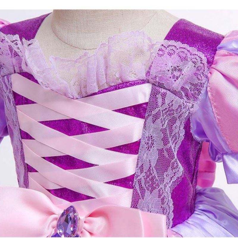 Baige Halloween Trang phục trẻ em Bữa tiệc sinhnhật trẻ em Fancy Up Sofia Dress for Girls Rapunzel Princess Dress