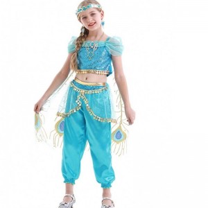 Anime Aladdin và The Magic Lamp Aladdin Cosplay Trang phục Công chúa Jasmine Belly DANCER Trang phục cho cô gái HCAL-001