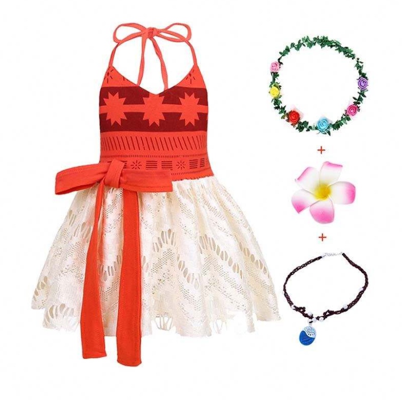 2022 bé gái đáng yêu công chúa phiêu lưu halter moana cosplay mặc quần áo HCMO-004