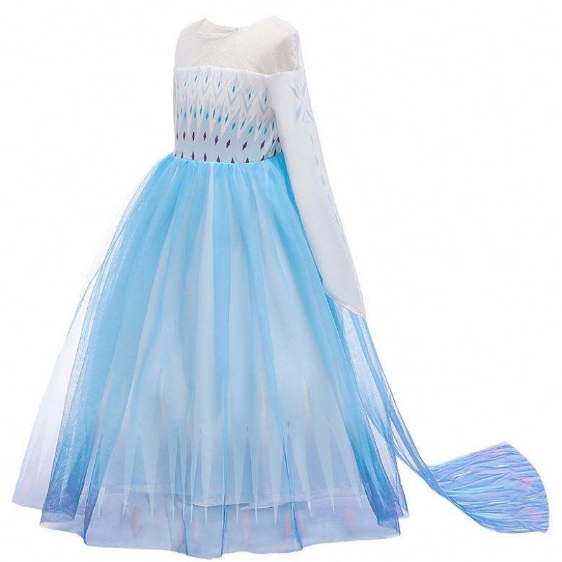 Halloween Carnival Birthday Party Cosplay Trang phục Ice 2 Long Sleeve ELSA Váy cho Girls HCGD-009