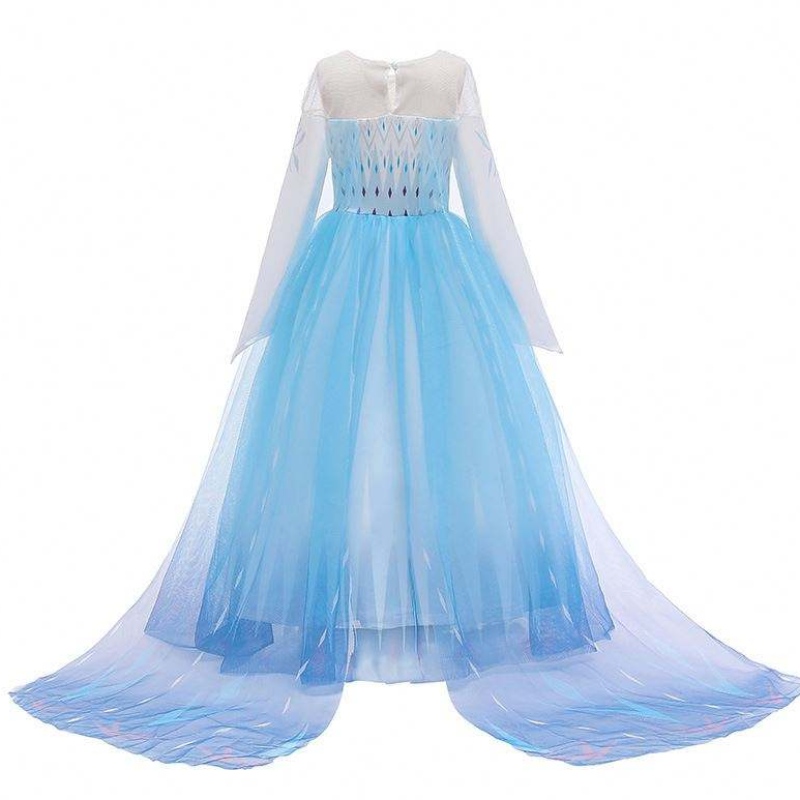 Halloween Carnival Birthday Party Cosplay Trang phục Ice 2 Long Sleeve ELSA Váy cho Girls HCGD-009