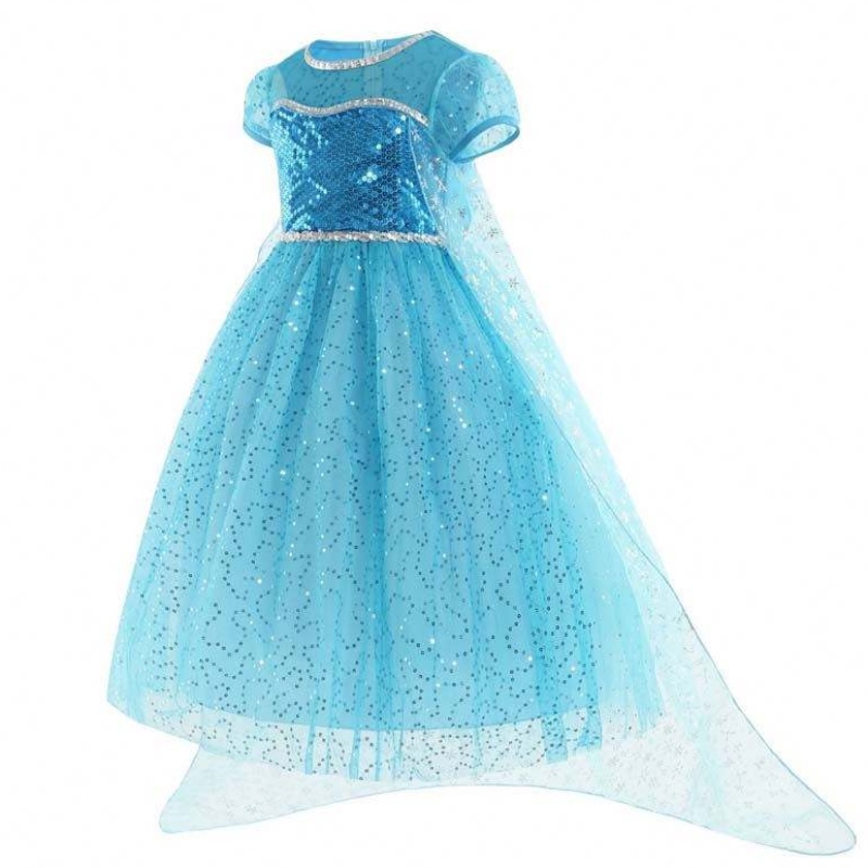 Công chúanhỏ tất cả trong một bộ vương miện găng tay Halloween Elsa Cosplay Trang phục với phụ kiện HCGD-026