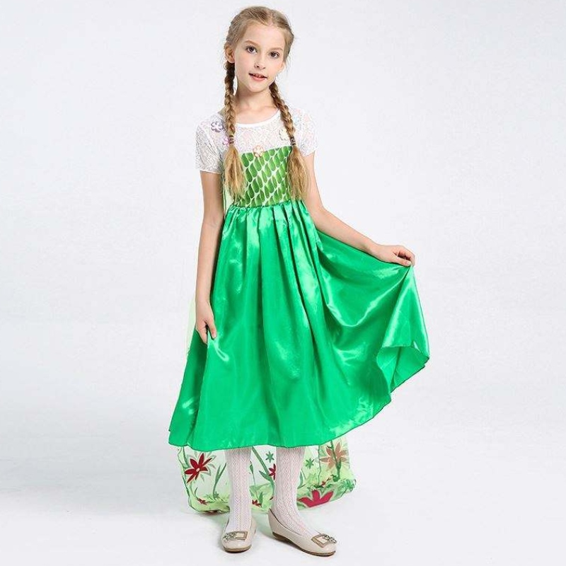 Amazon Top Sell Girl \\\\ trang phục sinhnhật của Công chúa Anna Kida Kids Dress Elsa cho 4-10Y HCGD-019