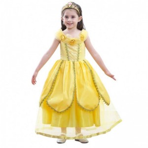 2022 MỚI MỚI ĐƯỢC LIME BALL BLOWN Halloween Party Cosplay Girls Princess Belle Beauty Trang phục HCBL-004