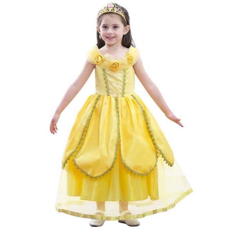 2022 MỚI MỚI ĐƯỢC LIME BALL BLOWN Halloween Party Cosplay Girls Princess Belle Beauty Trang phục HCBL-004