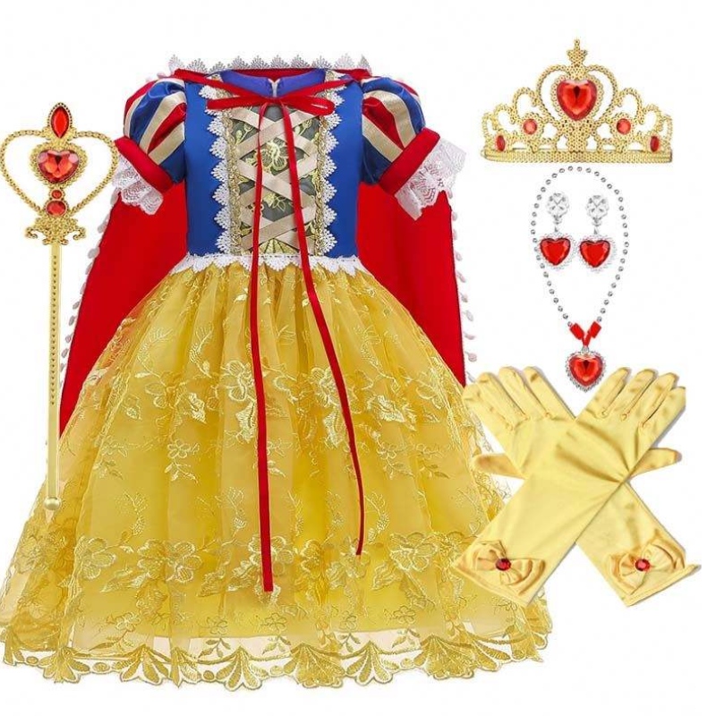 2022 New Sofia Aurora Snow White Elsa Rapunzel Trang phục trang phục Halloween Cosplay Girl Princess Dress HCSW-009