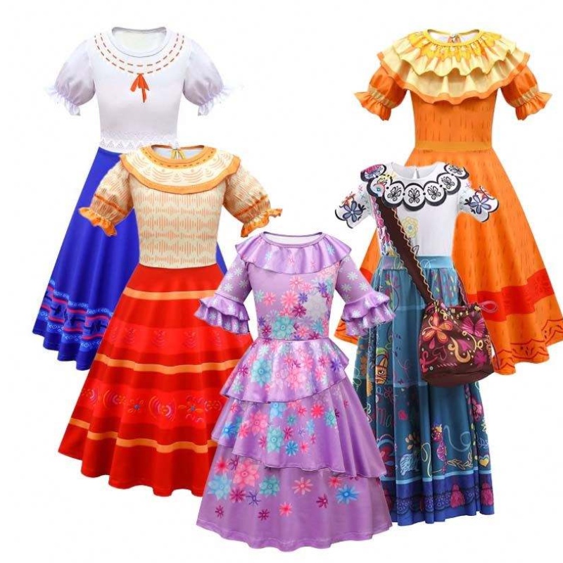 Trang phục cosplay Halloween Phụnữ Váy công chúa dành chongười lớn Mirabel Isabella Encanto Trang phục dành chongười lớn HCIS-017