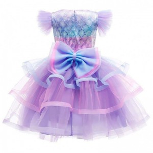 2022 Girls Birthday Party Dress Nàng tiên cá vương miện Vòng cổ công chúa Nàng tiên cá váy cho trẻ emnữ HCMM-004