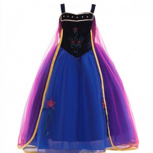 Công chúa bán buôn Anna Elsa Trang phục Long Dress Kids Christmas Party Cosplay Trang phục Trang phục Fancy For Girls L0695