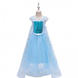 Trang phục hiệu suất Nữ hoàng tuyết mới Công chúa Elsa Blue Dress Halloween Trang phục BX1705