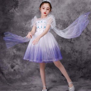 Cô gái mới Elsa 2 Aisha White Dress Kids Princess Girls Halloween Princess Dress