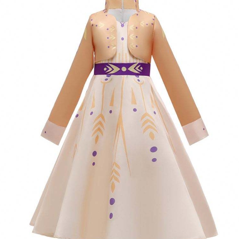 Công chúa Elsa Váy mùa đông Girls Long Sleeve Frozen2 Trang phục Halloween Trẻ em Rapunzel Tiana Mulan Cosplay
