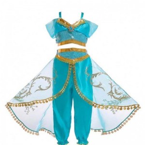Trang phục Aladdin Jasmine Trang phục trẻ em Girls Jasmine Công chúa trang phục Halloween Belly Belly Dance cho trẻ em Cosplay