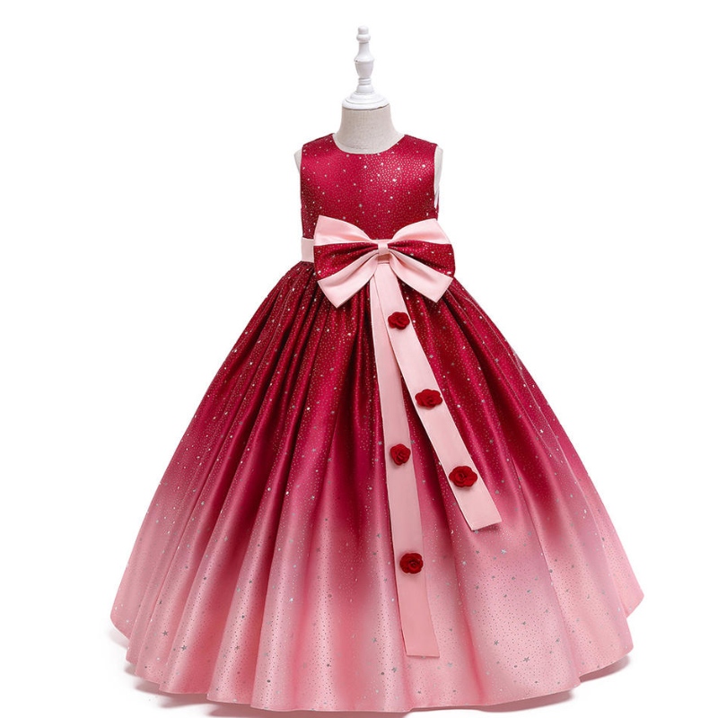 Bán buôn gradient màu trẻ em váy ưa thích cho cô gái tiệc cưới sinhnhật hoa sinhnhật cô gái ăn mặc áo choàng