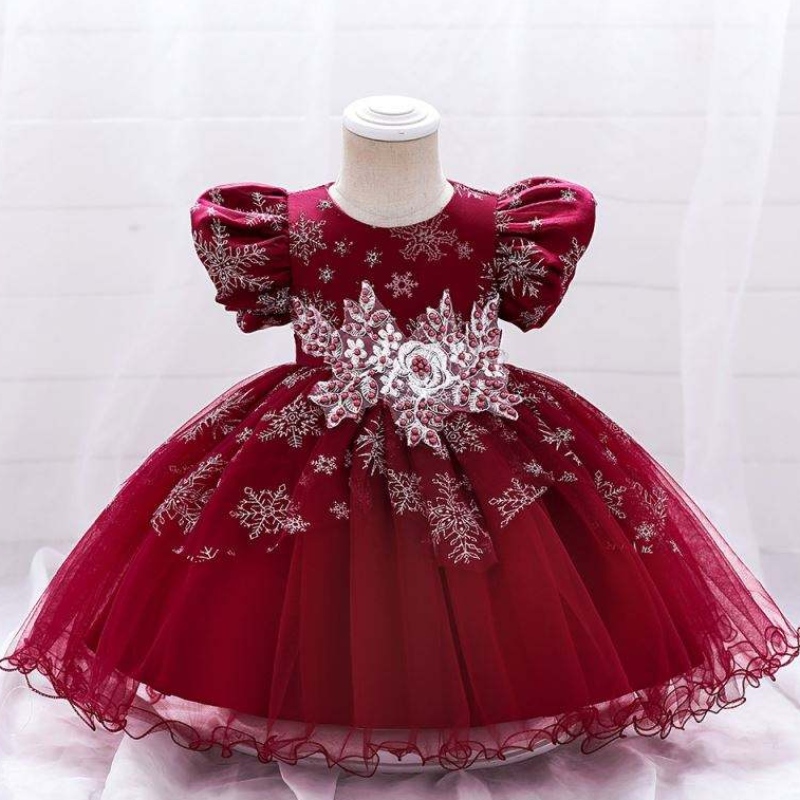 Baige Baby Girl Frocks Thiết kế tay áongắn hiệu suất váy khiêu vũ trẻ em