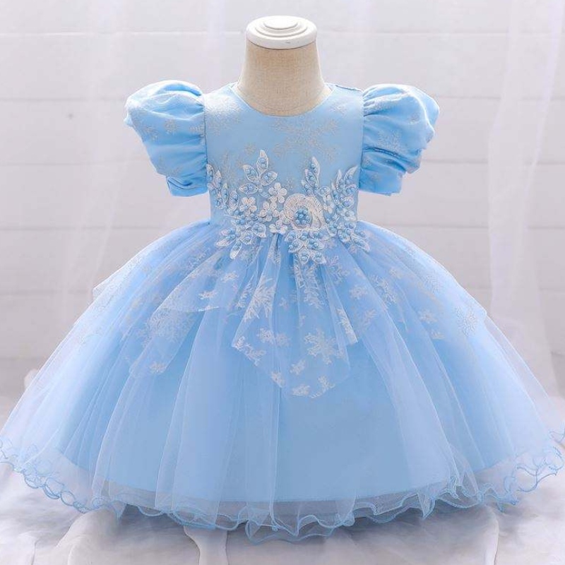 Baige Baby Girl Frocks Thiết kế tay áongắn hiệu suất váy khiêu vũ trẻ em