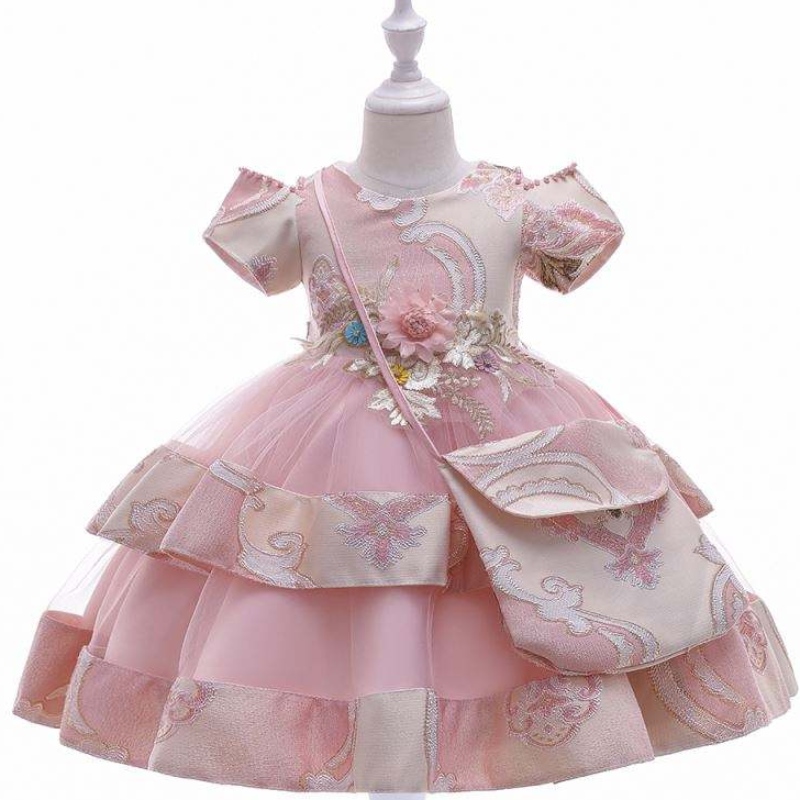 Baige Amazon Hot Sale sự kiện đám cưới mới Sự kiện FROCK BIRTHDION BIRTHE Party Dress Kids Trẻ 3-8 tuổi cô gái cũ Trang phục Fancy L5212