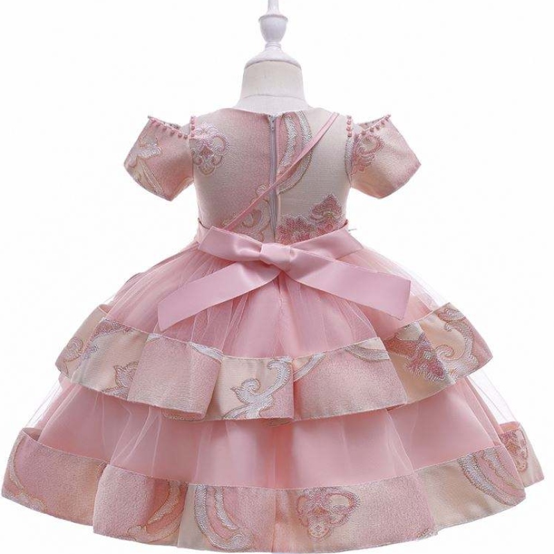 Baige Amazon Hot Sale sự kiện đám cưới mới Sự kiện FROCK BIRTHDION BIRTHE Party Dress Kids Trẻ 3-8 tuổi cô gái cũ Trang phục Fancy L5212