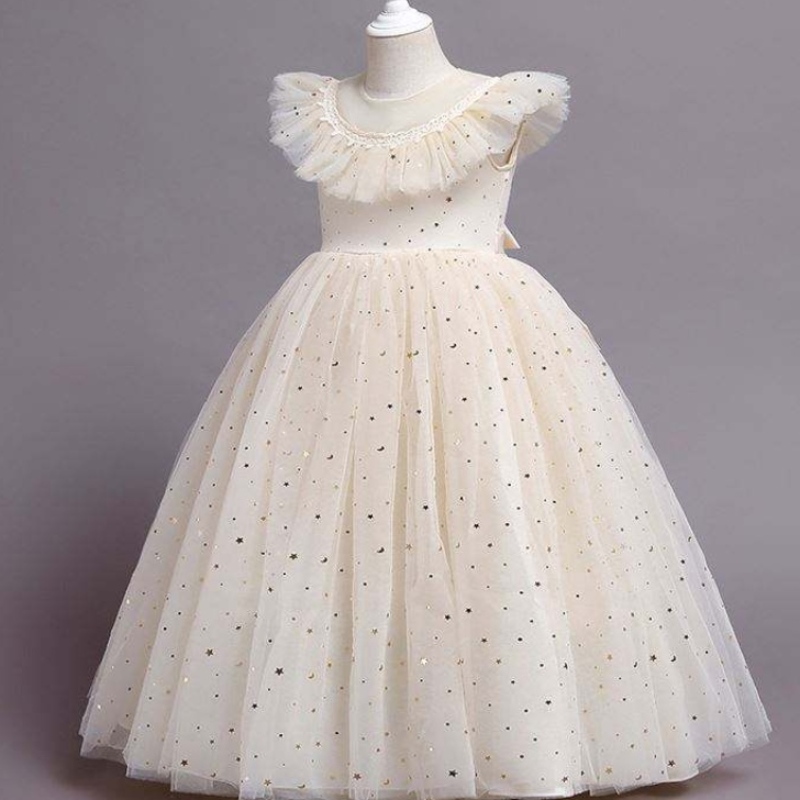 Baige New Princess Dress Girls Kids Tháng thăn hoa cô gái mới biết đi Trang phục tiệc chính thức thanh lịch 2275