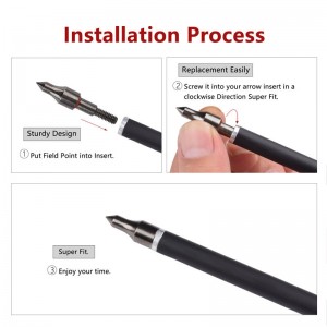 Elongarrow 100 hạt 6 * 8 mm mũi tên sợi thủy tinh để thực hành Archer