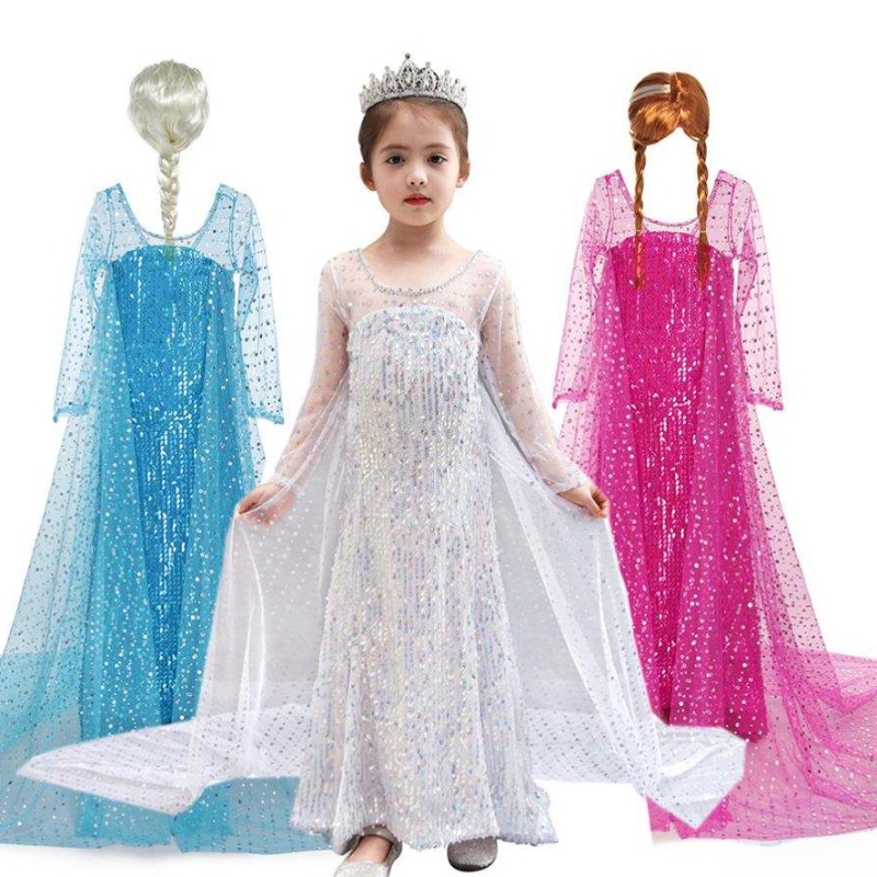 Baige Ins Amazonnóng bán Nữ hoàng Nữ hoàng Elsa Váy blingbled Halloween Công chúa cô gái ăn mặc tiệc sinhnhật