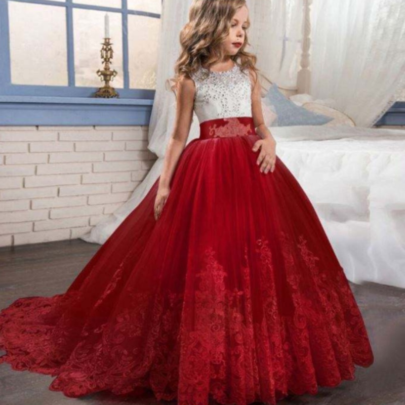 Thiết kế Baigenew Premium Flower Girl Dresses Mẫu trẻ em gái mặc cho trẻ em